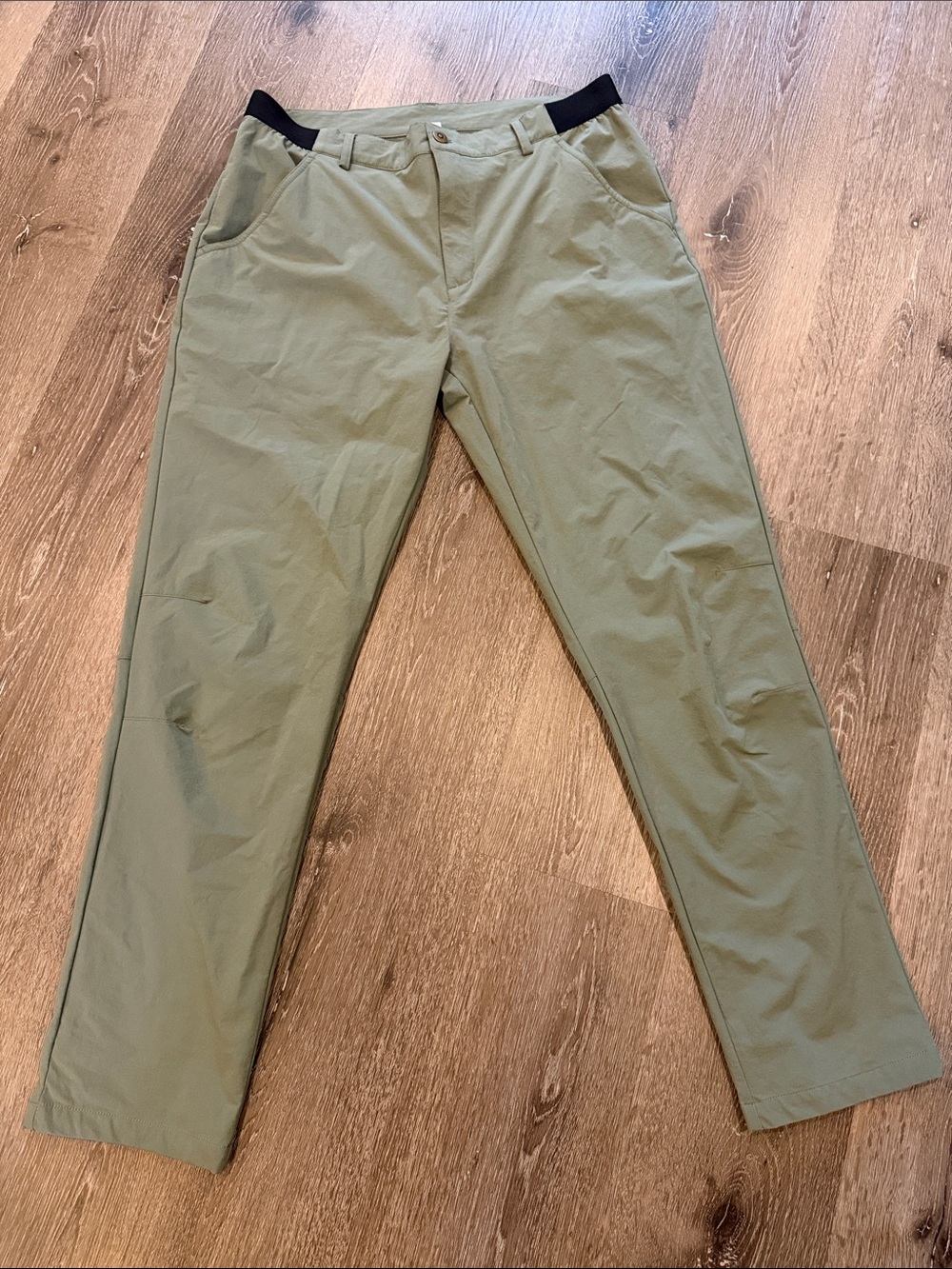 Men's Lightweight Olive Green Stretch Pants